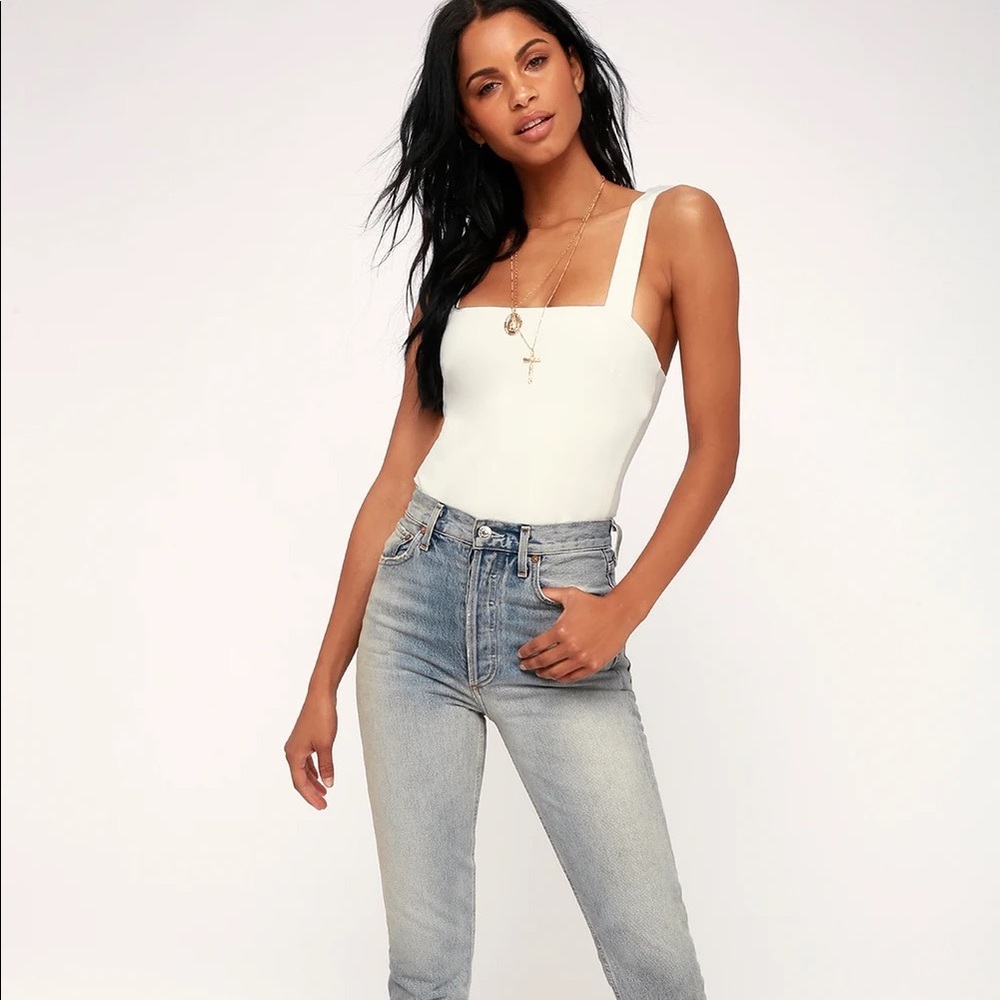 Symbolize White Sleeveless Bodysuit